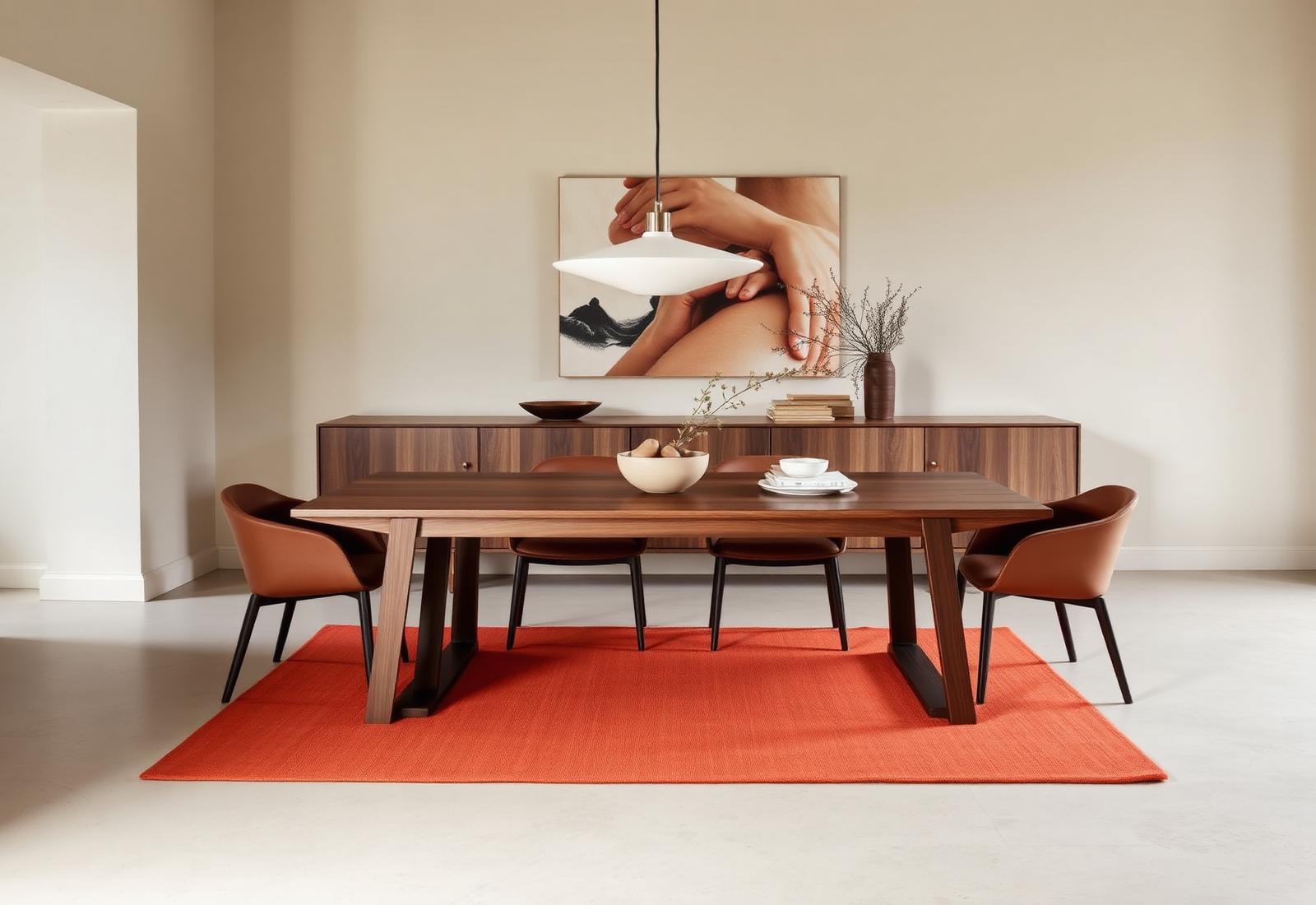 Burnt Terracotta · Rectangle · Fringed · 2.4 × 3.2m
